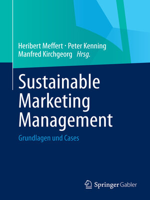 cover image of Sustainable Marketing Management